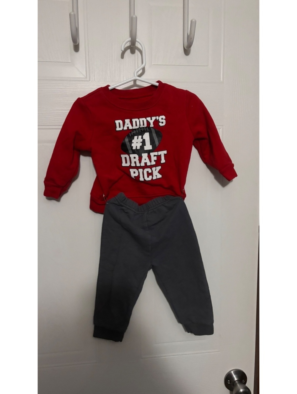 Toddler 2-Piece Outfit Set 6-9 Months Daddy's #1 Draft Pick